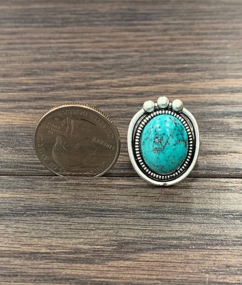 ISAC Trading Inc - 750280, Turquoise Adjustable Ring