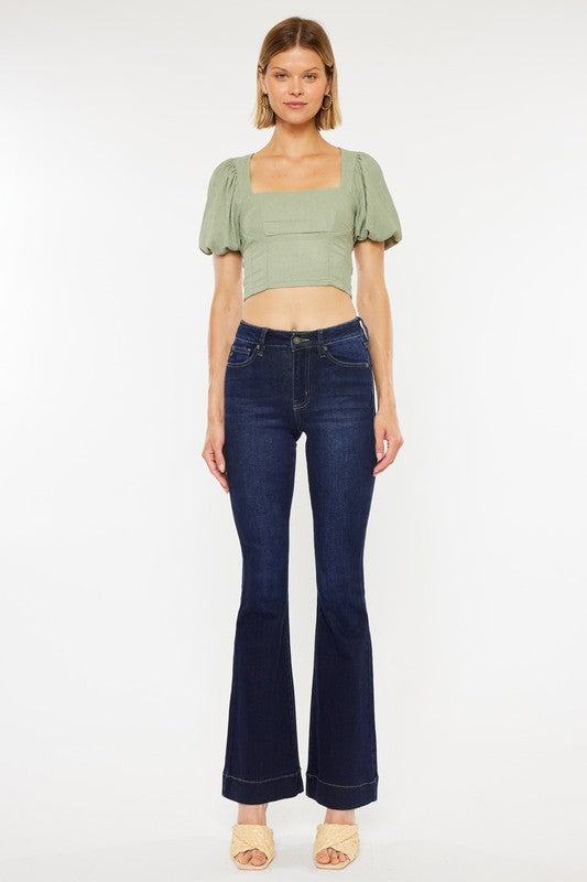 High Rise Dark Wash Flare from Kancan Denim