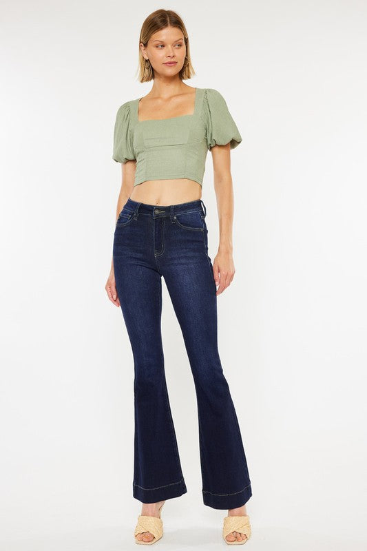 High Rise Dark Wash Flare from Kancan Denim