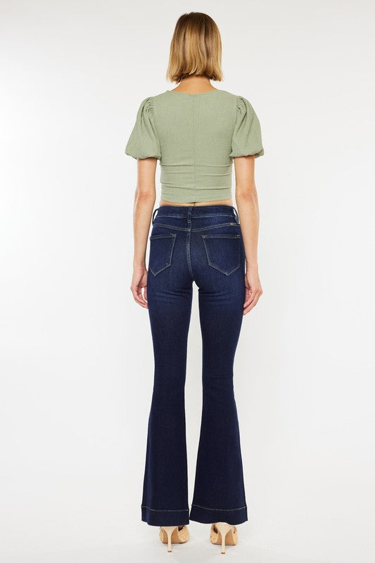 High Rise Dark Wash Flare from Kancan Denim
