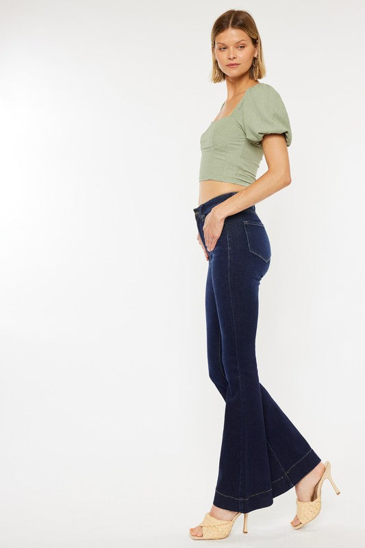 High Rise Dark Wash Flare from Kancan Denim