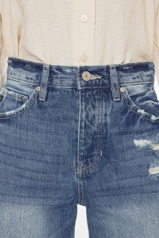 Ultra High-Rise Distressed 90s Flare~ Kancan Denim