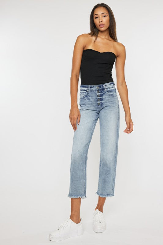High Rise Straight Fit Jeans~ Kancan Denim