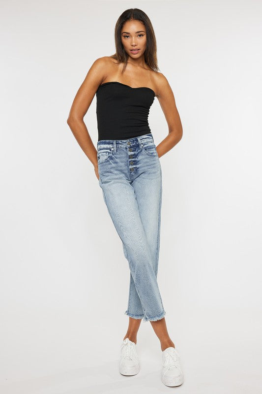 High Rise Straight Fit Jeans~ Kancan Denim