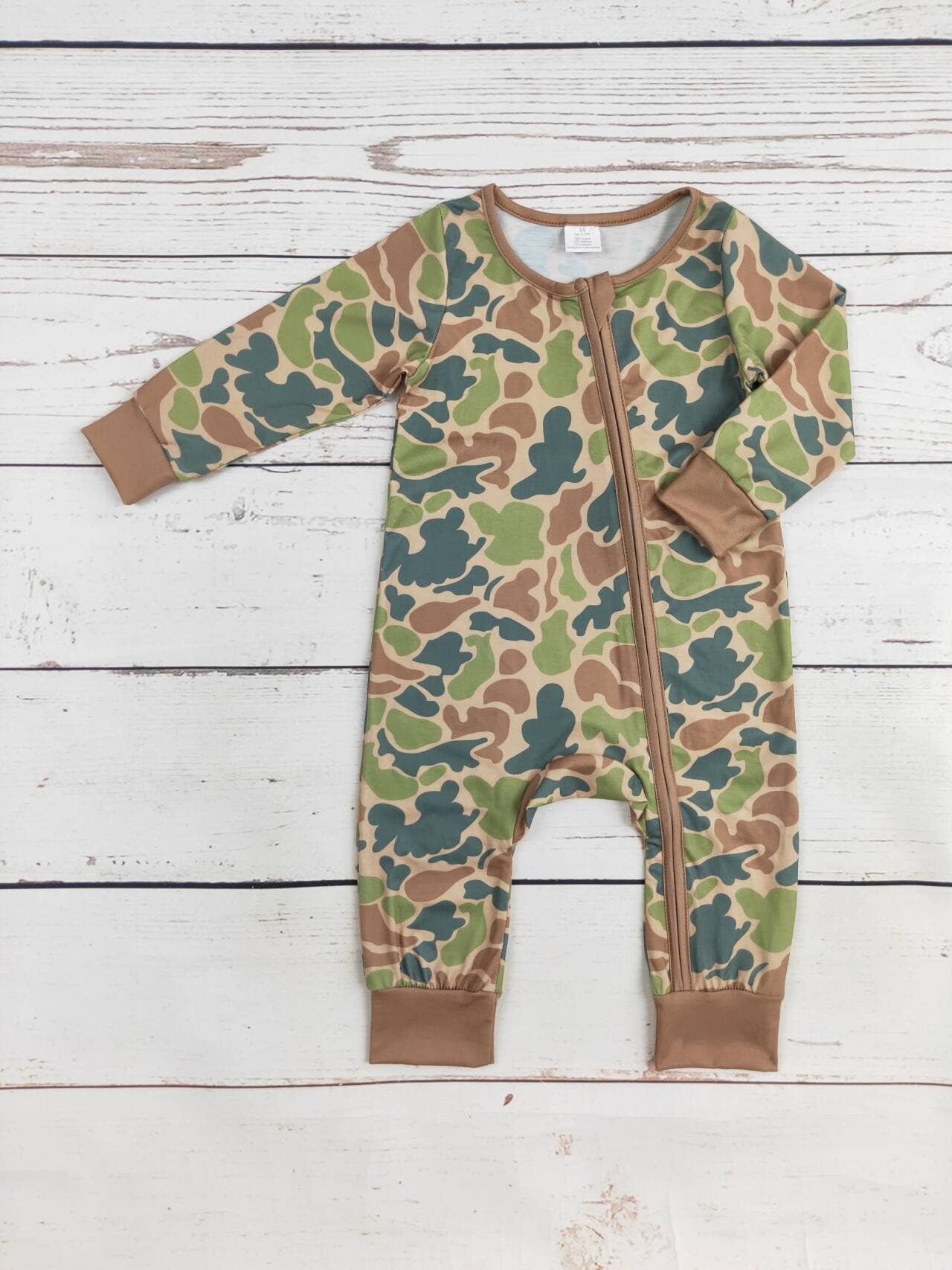 sassy kids palace - Baby Camouflage Bamboo Zip Sleeper: 3-6M