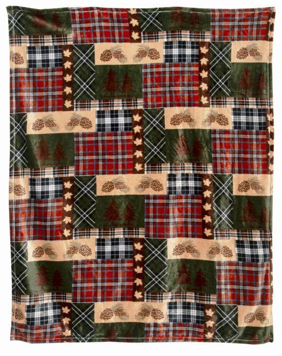 Linen Mart - Cozies Travel Blanket: Flower Power