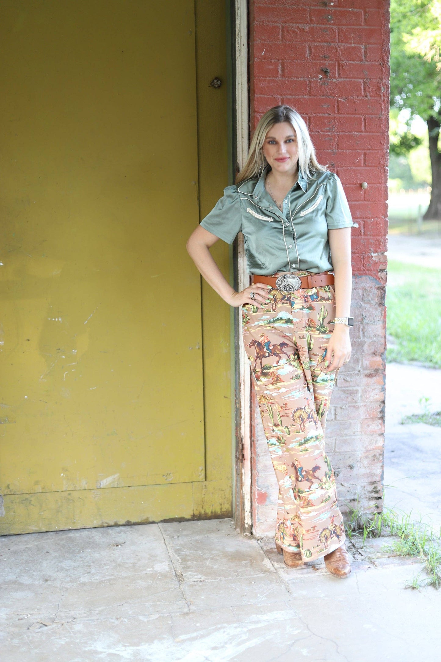 Turquoise Haven - RTS TH221 TAUPE COWBOY TROUSER PANT (7)