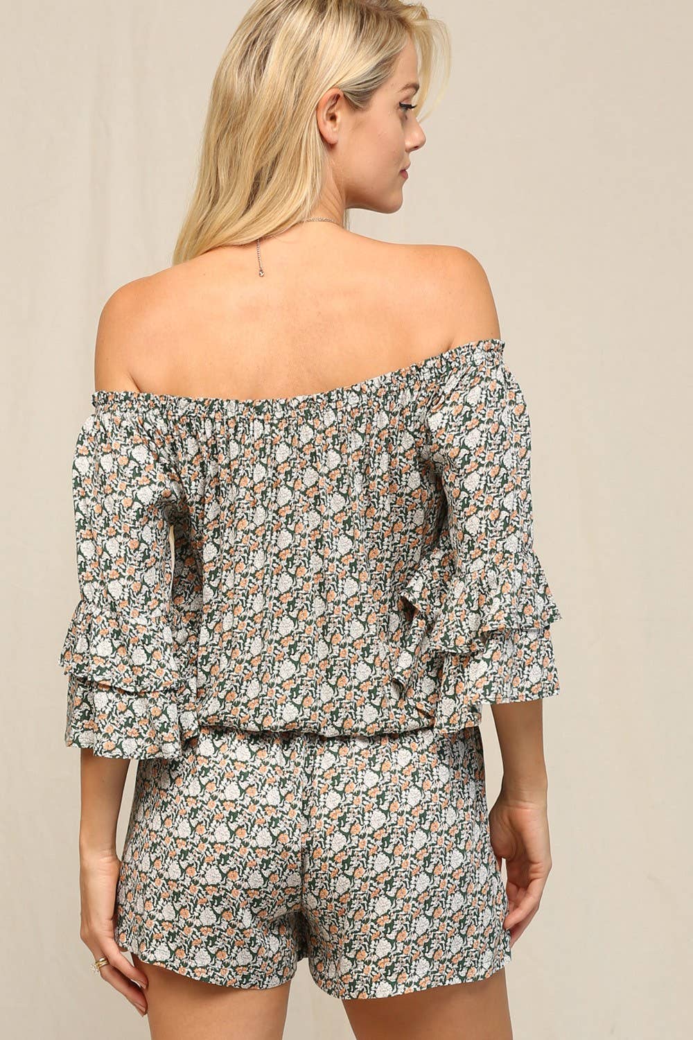 KyeMi - A Romper Featured In An Off The Shoulder Neckline: Navy / S