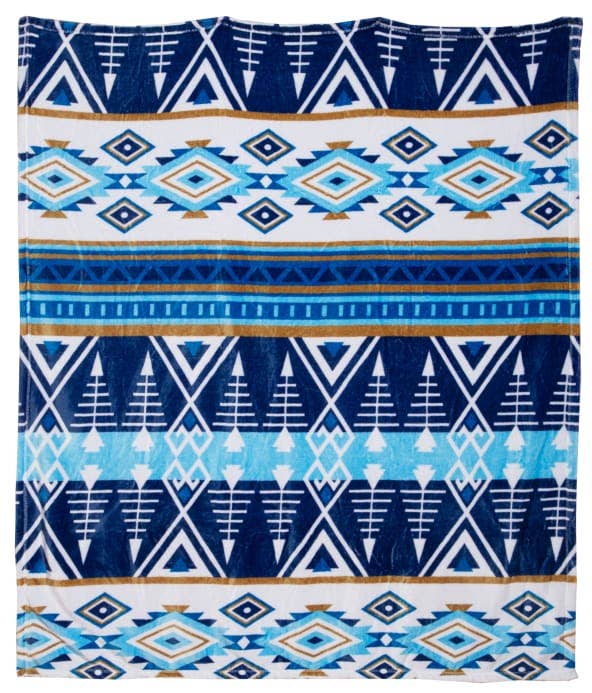 Linen Mart - Cozies Travel Blanket: Flower Power