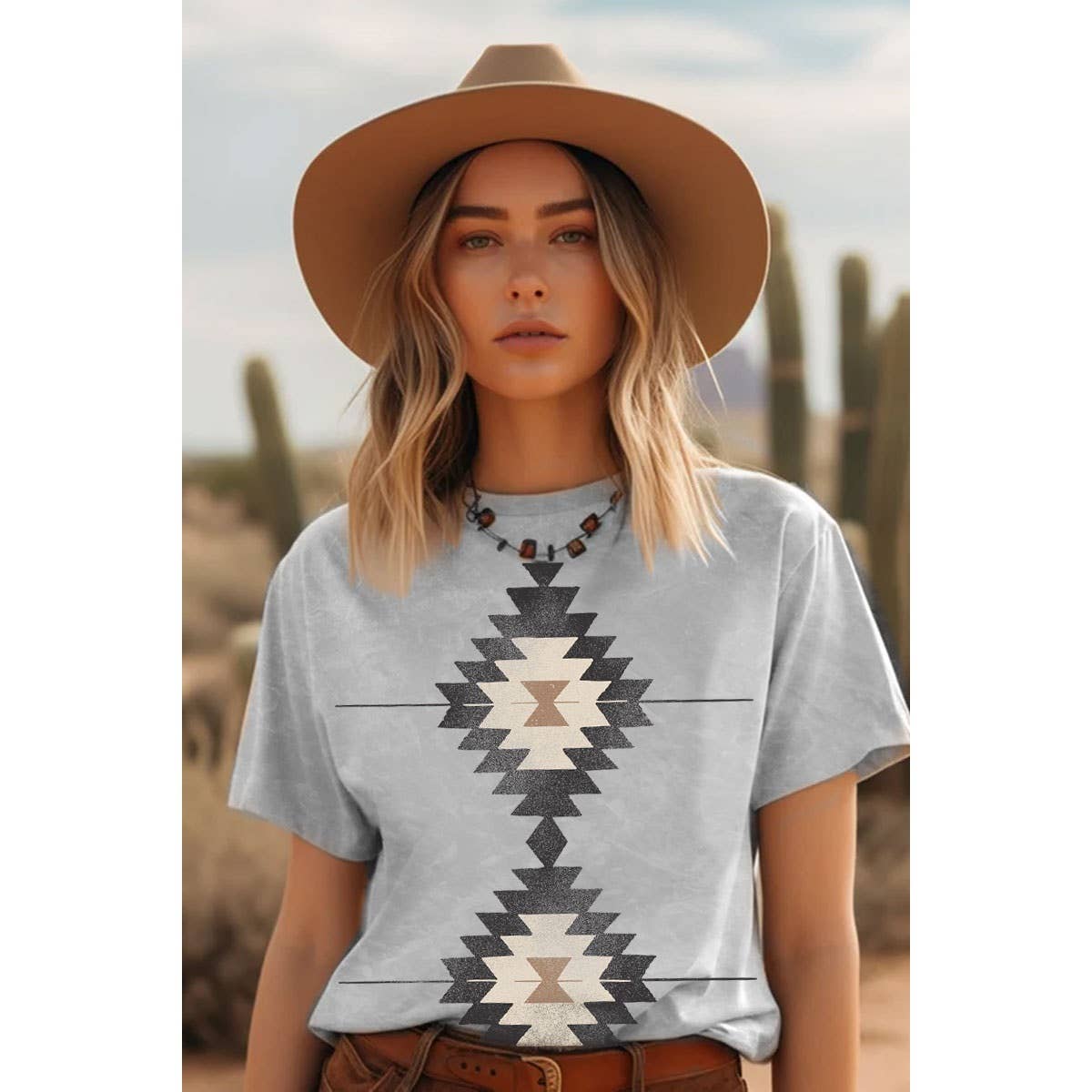 HRTandLUV - AZTEC MINERAL GRAPHIC TOP: Mineral Sage / S-M-L-XL(1-2-2-1)