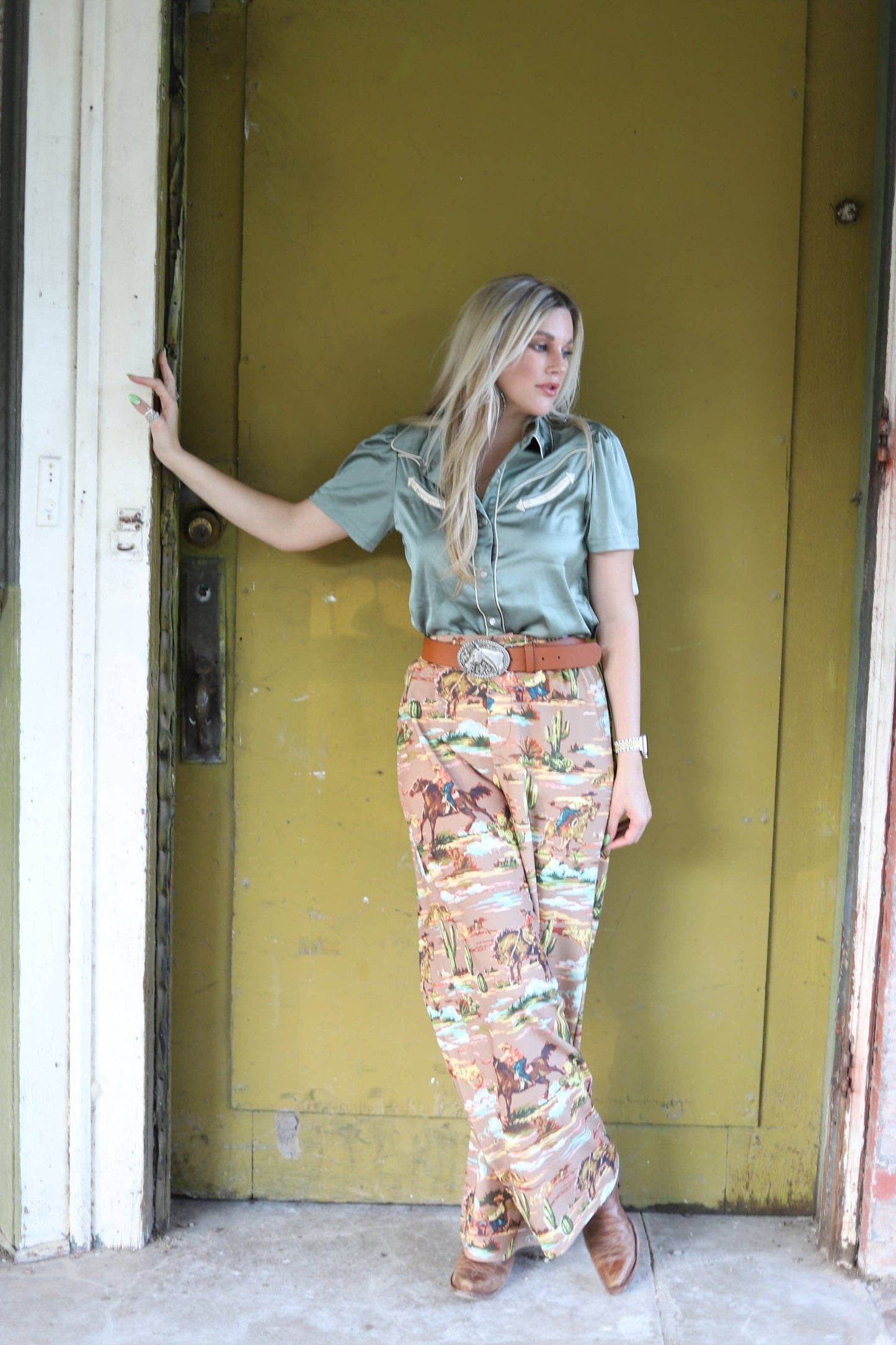 Turquoise Haven - RTS TH221 TAUPE COWBOY TROUSER PANT (7)