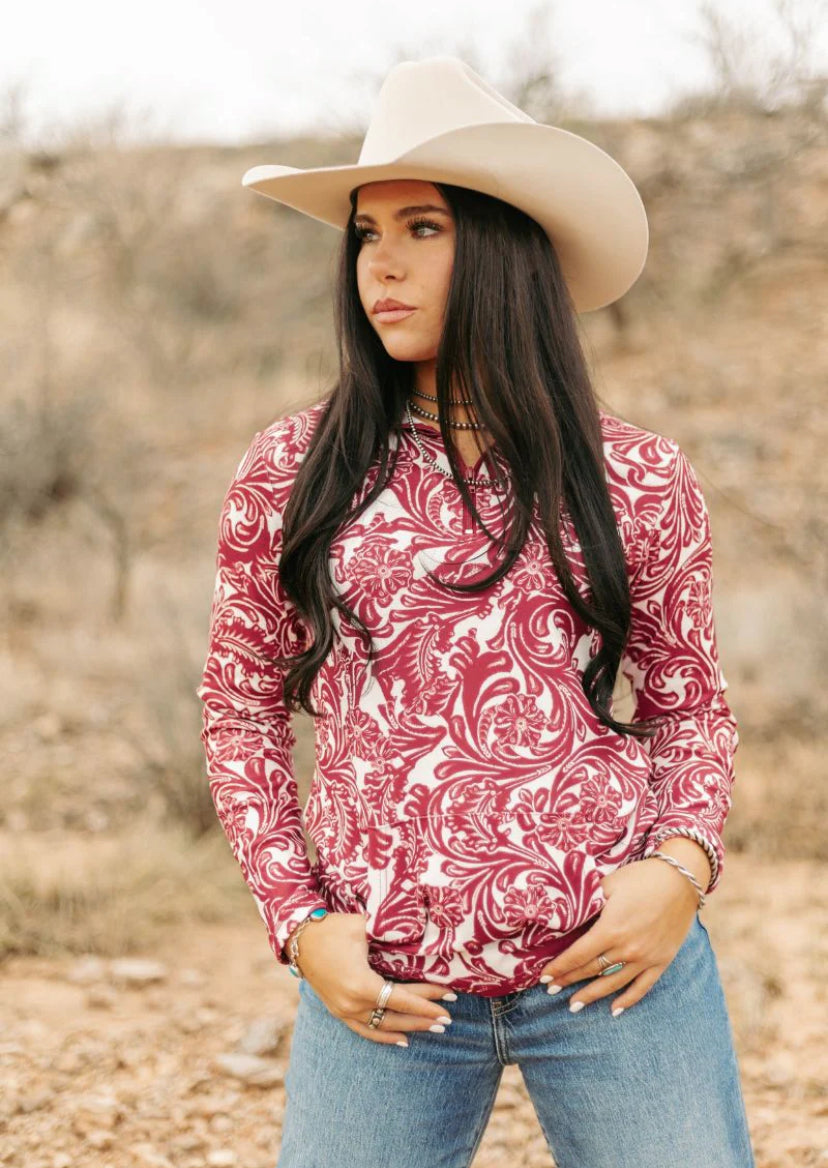 TAILGATE PARTY PULLOVER MAROON & WHITE