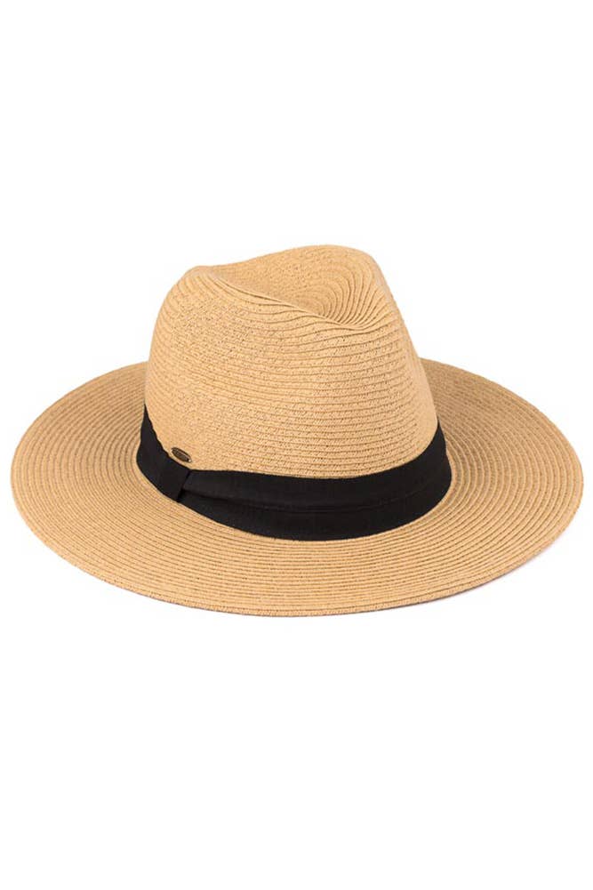Hana - C.C Adjustable String Straw Hat: White/Black