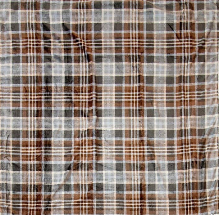 Linen Mart - Cozies Travel Blanket: Tree Plaid
