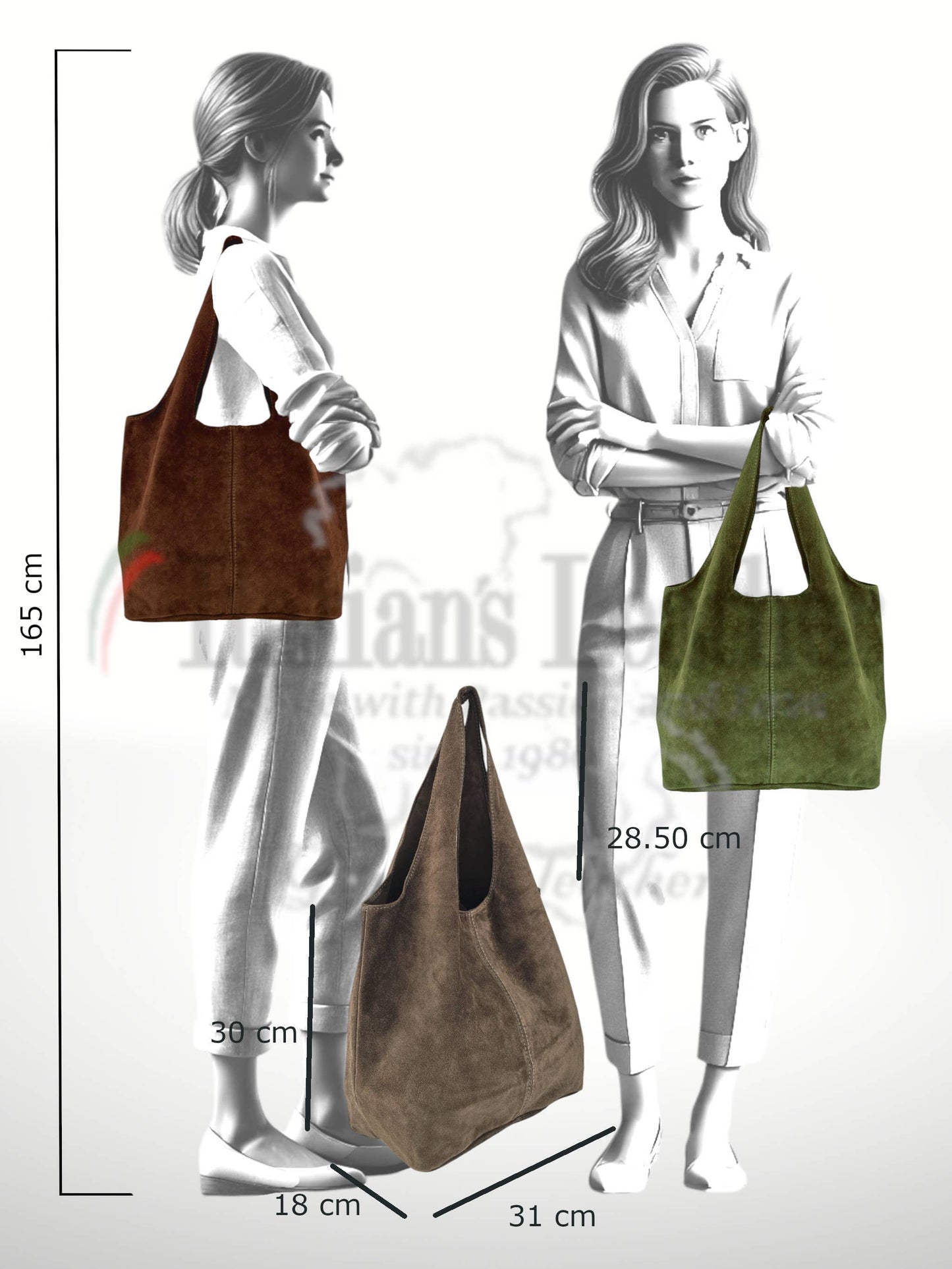 Giannina Suede Leather Shoulder Bag