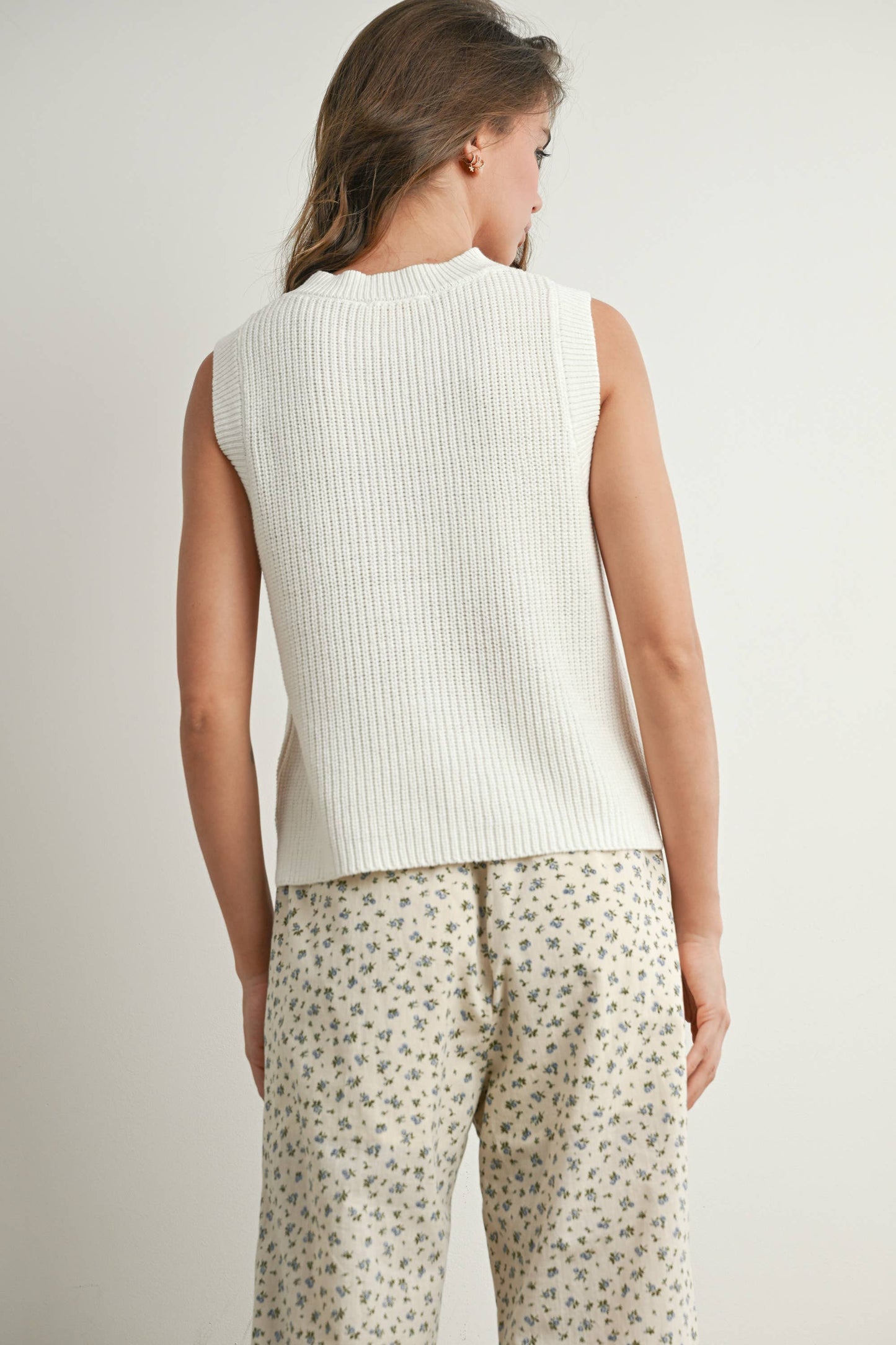 BUTTERMELON - Flag Print Knitted Sleeveless Sweater - BMW7749: NAVY MULTI / M
