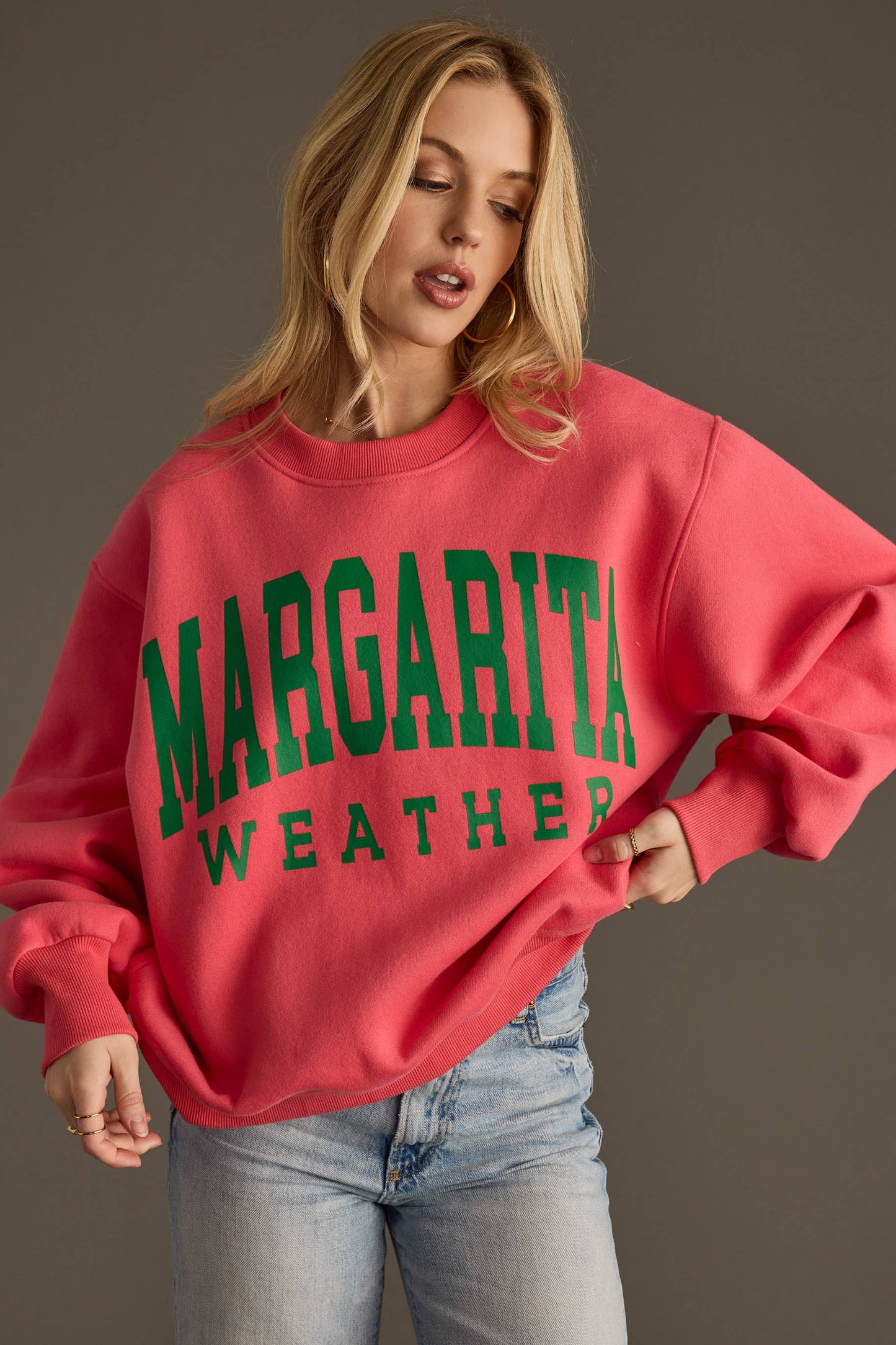 - Coral Margarita Weather Sweatshirt