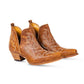Maisie Stitched Leather Boots Rich Honey
