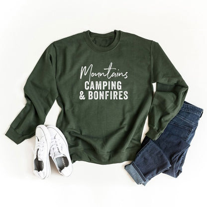 Mountains Camping and Bonfires Sweatshirt