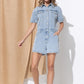 Washed Denim Overall Romper