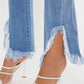 High Rise Leg Distress Bootcut Jeans~ Kancan Denim