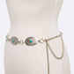 Oval Turquoise Concho Chain Belt