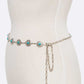 Turquoise Round Concho Chain Belt