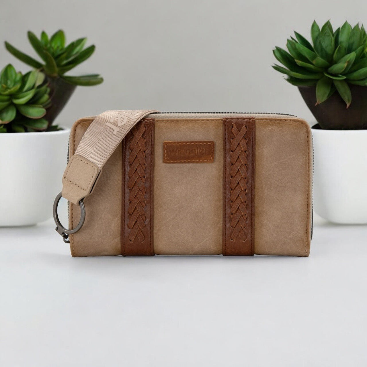 Khaki Whipstitch Wallet