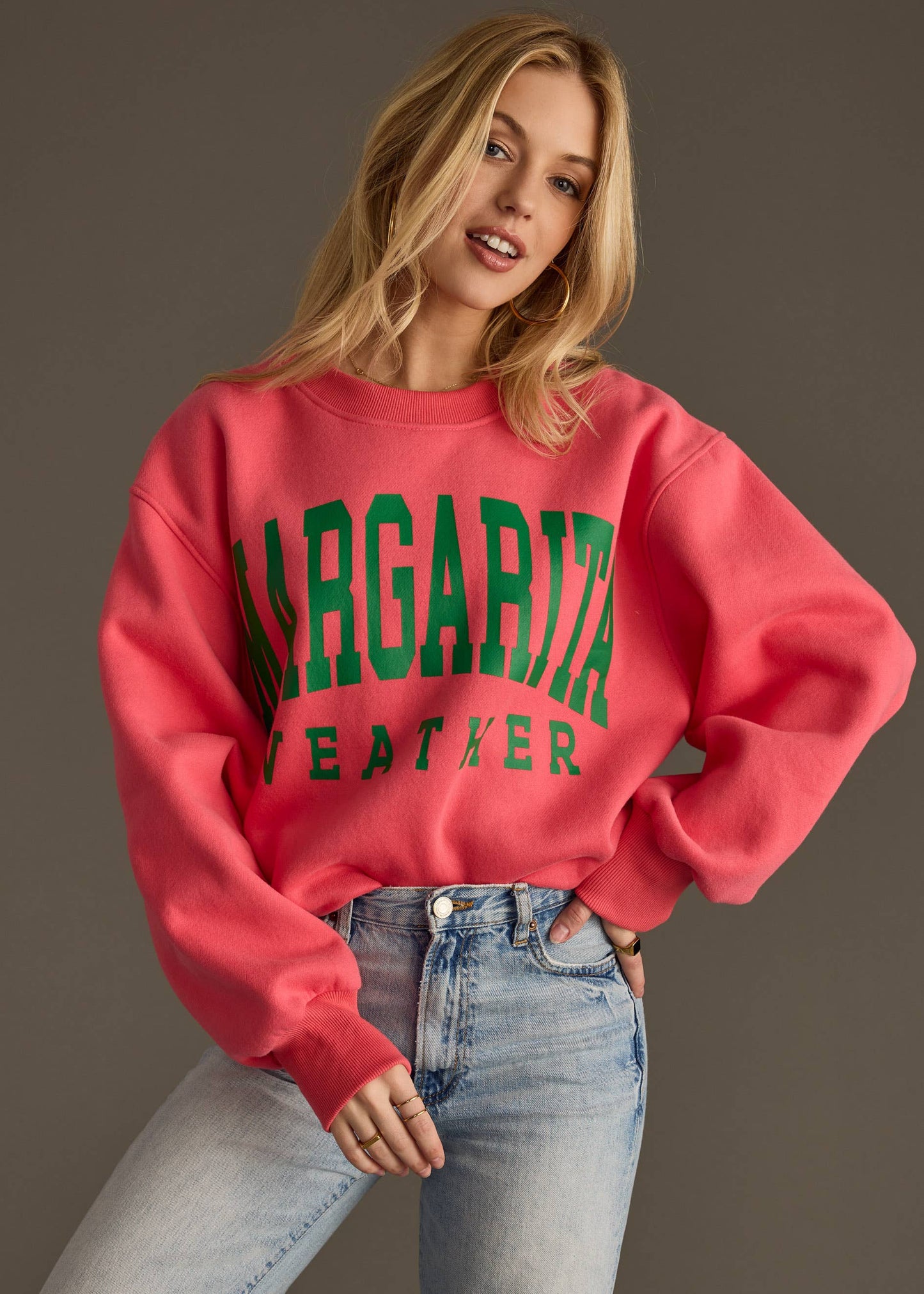 - Coral Margarita Weather Sweatshirt