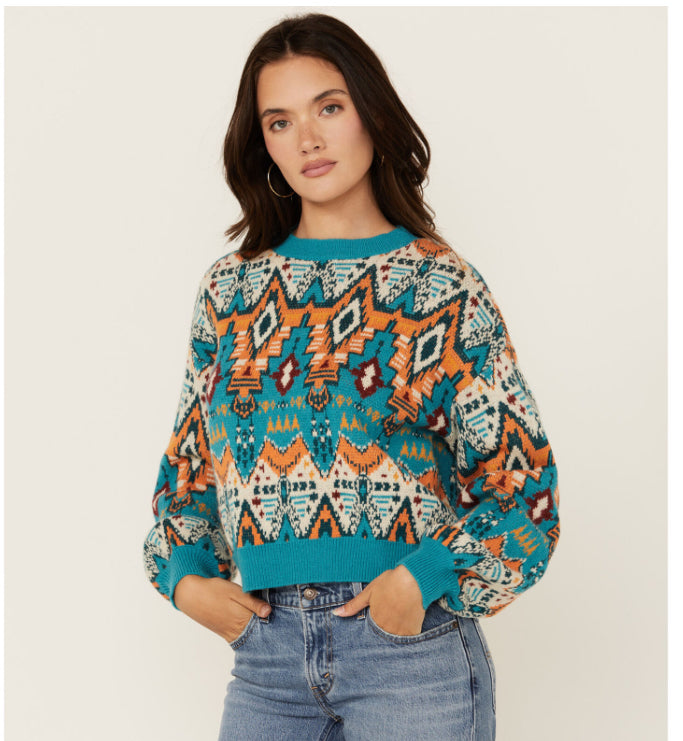 All Over Aztec Sweater