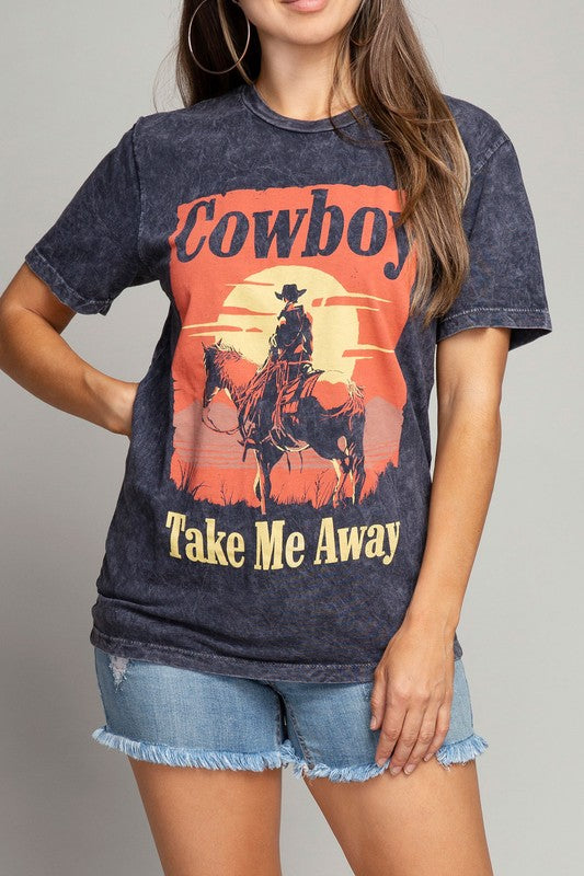 Cowboy Take Me Away Graphic Top