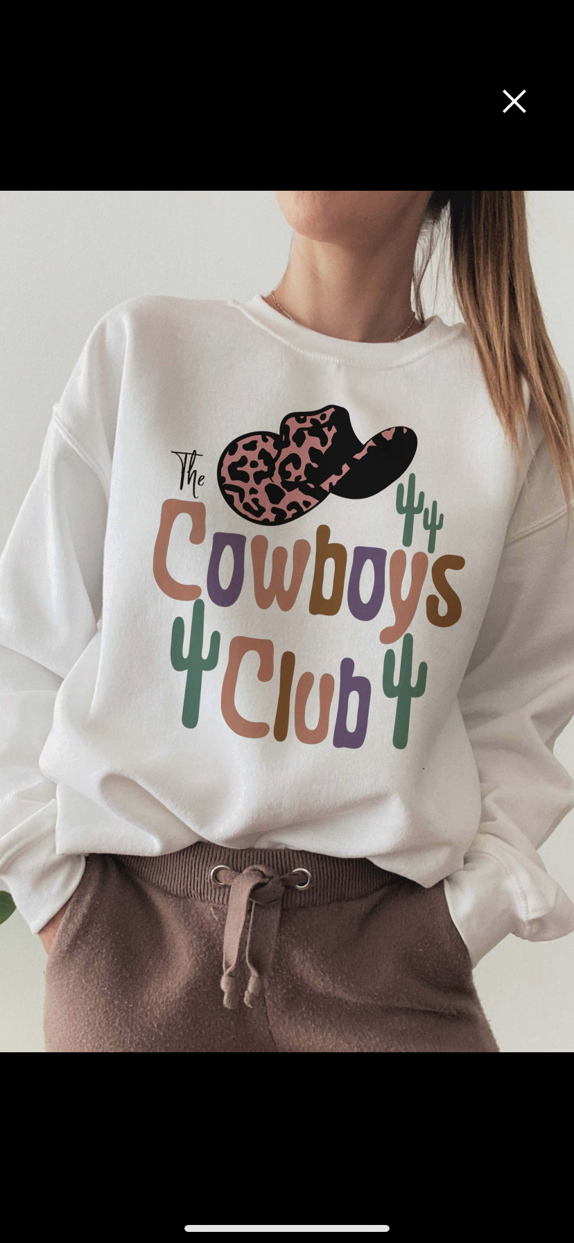 Cowboys Club Graphic Crewneck